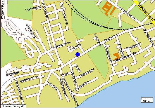 Kort over Svendborg... Bl plet er LowPain